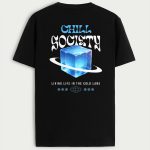 Chill Society, T-Shirt σε Μαύρο Χρώμα