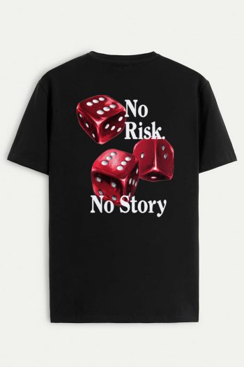 No Risk No Story, T-Shirt σε Μαύρο Χρώμα