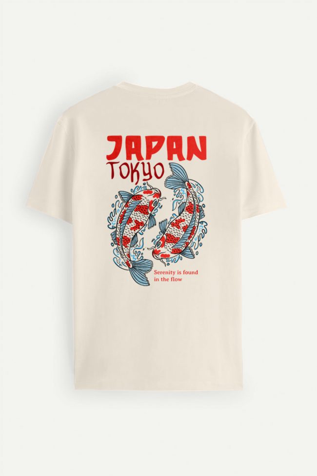 Tokyo Koi Edition, T-Shirt σε Εκρού Χρώμα