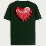 Give Love, T-Shirt σε Πράσινο Χρώμα