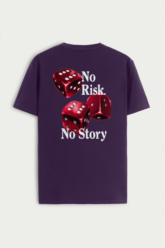 No Risk No Story, T-Shirt σε Μωβ Χρώμα