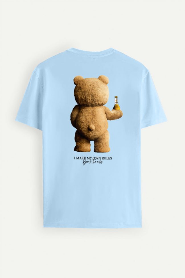 My Own Rules Teddy - Back, T-Shirt σε Γαλάζιο Χρώμα
