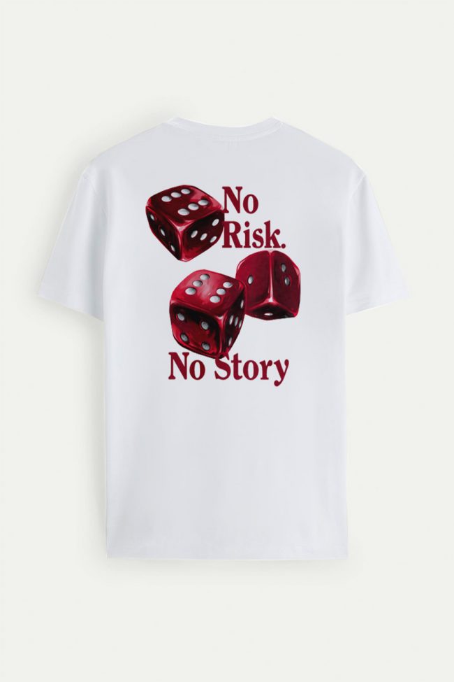No Risk No Story, T-Shirt σε Λευκό Χρώμα