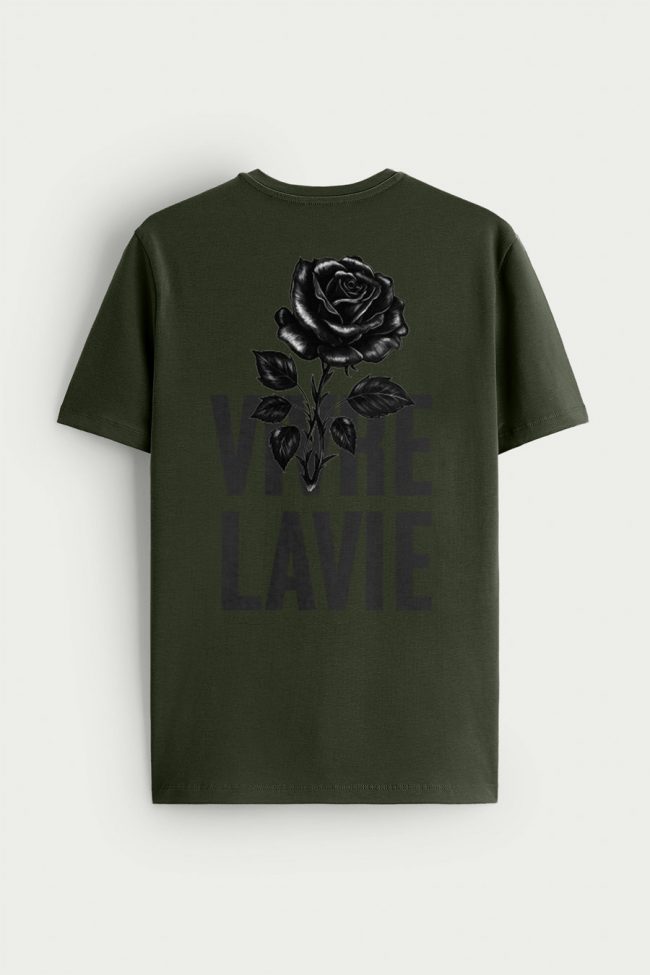 Vivre La Vie, T-Shirt σε Χακί Χρώμα