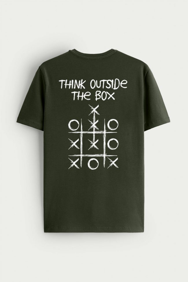 Think Outside The Box - Back, T-Shirt σε Χακί Χρώμα