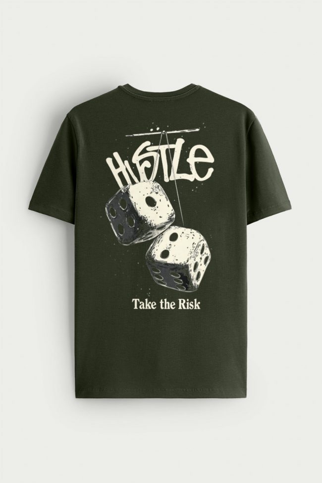 Hustle Mode, T-Shirt σε Χακί Χρώμα