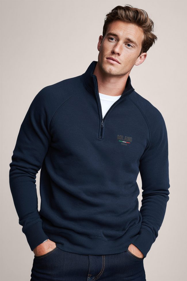 Milano Stripe Bold, Φούτερ σε Μπλε Χρώμα