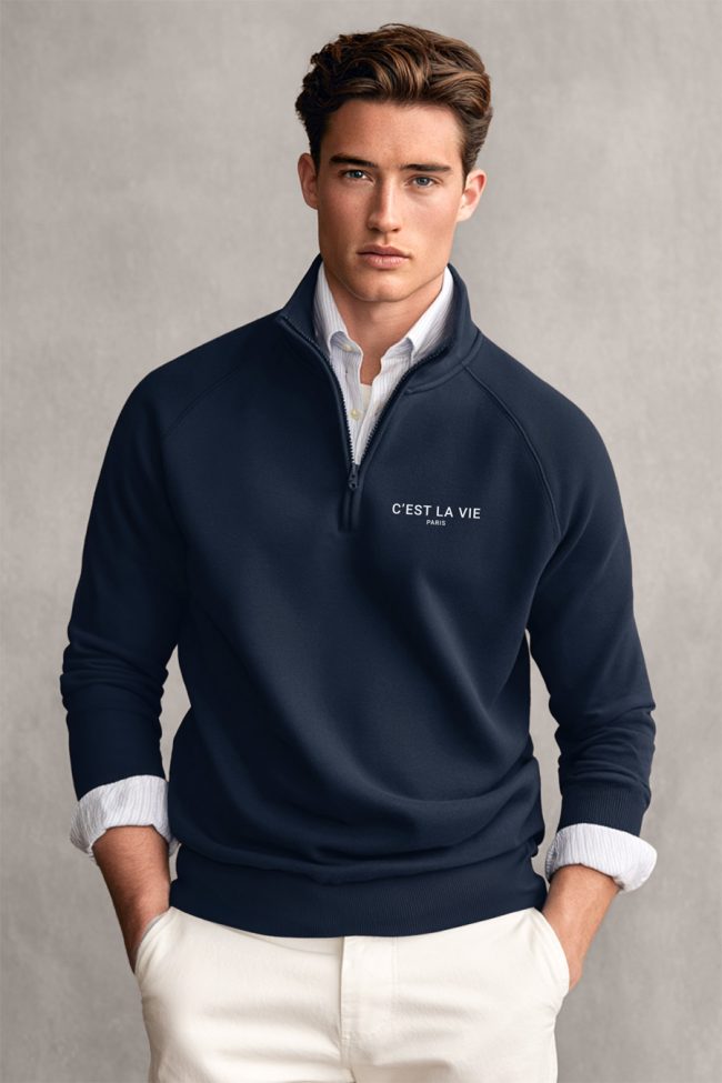 Cest La Vie Minimal, Φούτερ σε Μπλε Χρώμα