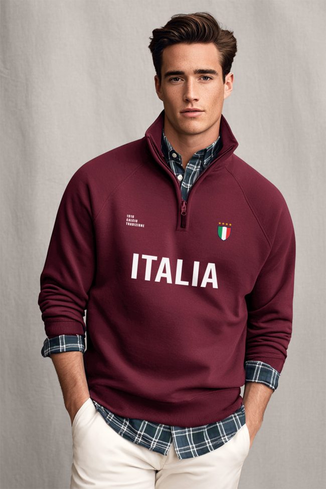 Italia Bold, Φούτερ σε Μπορντώ Χρώμα