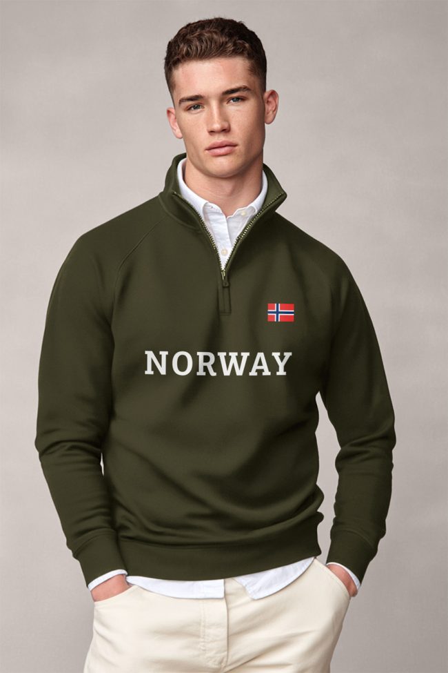 Norway, Φούτερ σε Χακί Χρώμα