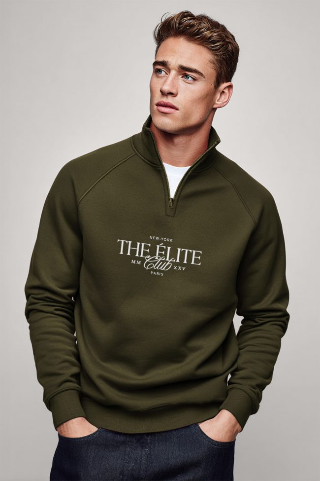 Elite Club, Φούτερ σε Χακί Χρώμα