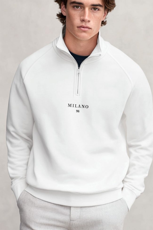 Milano White, Φούτερ σε Λευκό Χρώμα