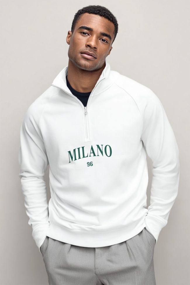 Milano 96, Φούτερ σε Λευκό Χρώμα