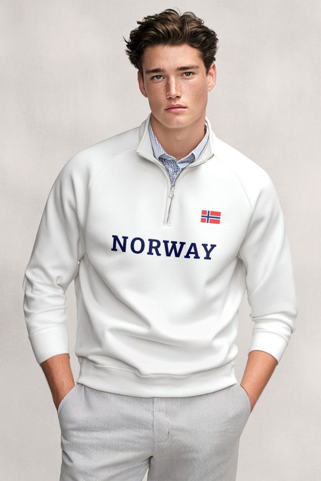 Norway, Φούτερ σε Λευκό Χρώμα