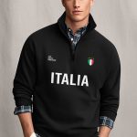 Italia Bold, Φούτερ σε Μαύρο Χρώμα