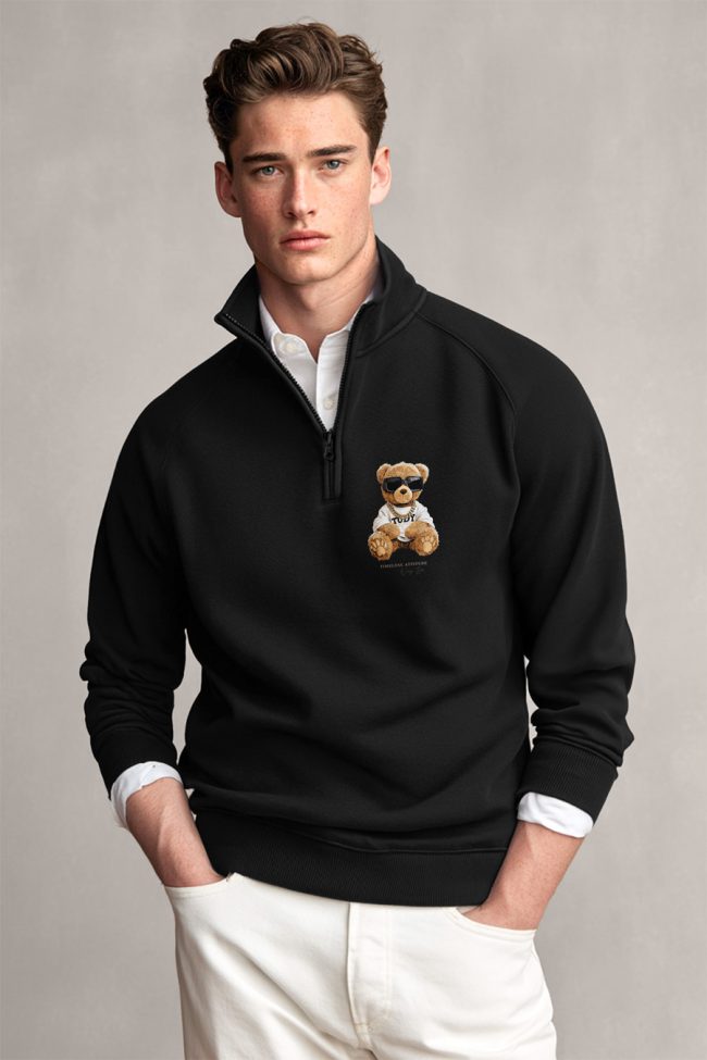 Bling Teddy, Φούτερ σε Μαύρο Χρώμα