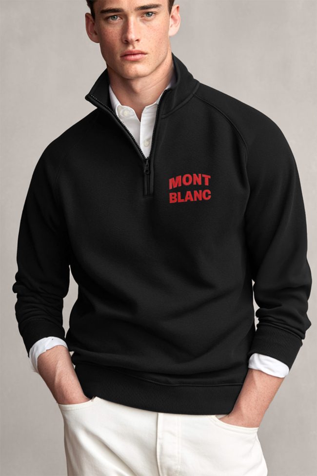 Mont Blanc Red, Φούτερ σε Μαύρο Χρώμα