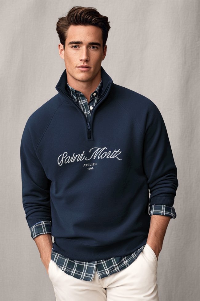 Saint Moritz Atelier, Φούτερ σε Μπλε Χρώμα