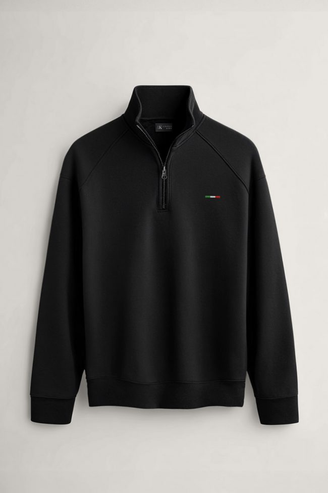 Italian Stripe, Φούτερ σε Μαύρο Χρώμα