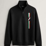 Italia Seven Stripes, Φούτερ σε Μαύρο Χρώμα