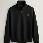 Italy Crest, Φούτερ σε Μαύρο Χρώμα