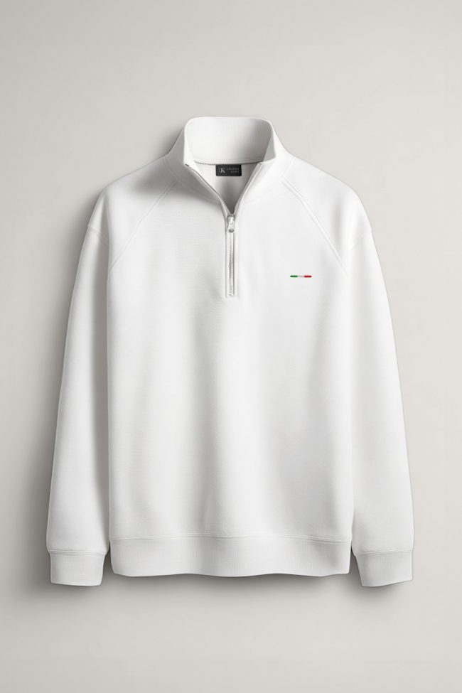 Italian Stripe, Φούτερ σε Λευκό Χρώμα