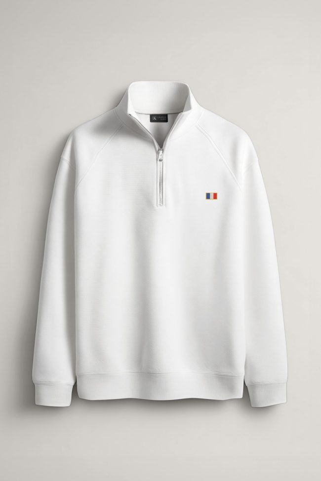 French Flag Mini, Φούτερ σε Λευκό Χρώμα