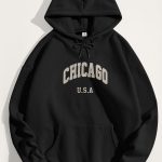 Chicago State, Φούτερ με Κουκούλα σε Μαύρο Χρώμα