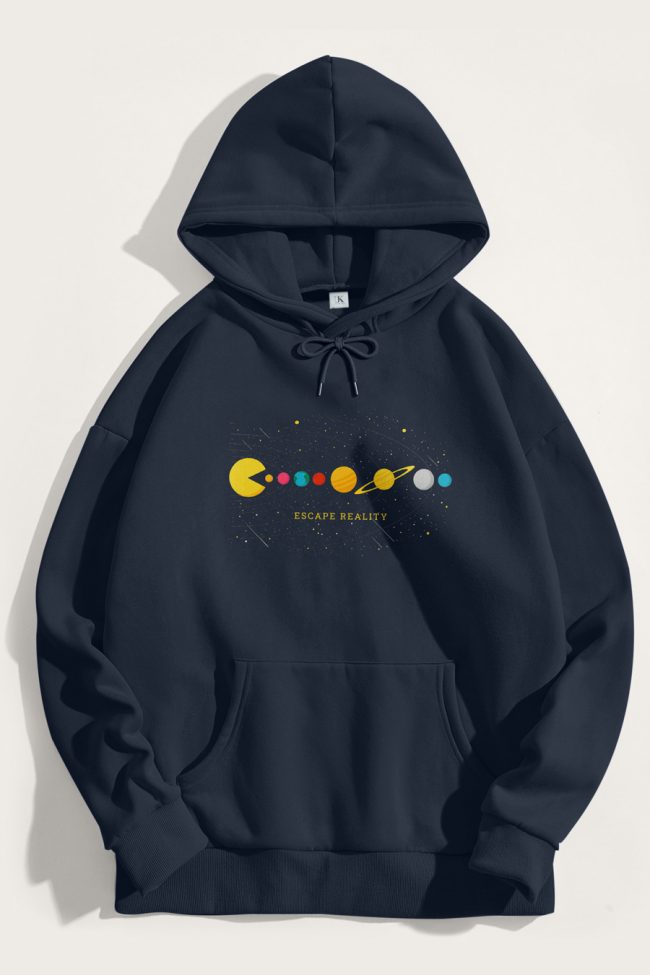 Cosmic Arcade, Φούτερ με Κουκούλα σε Μπλε Χρώμα