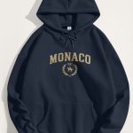 Monaco Equestrian, Φούτερ με Κουκούλα σε Μπλε Χρώμα