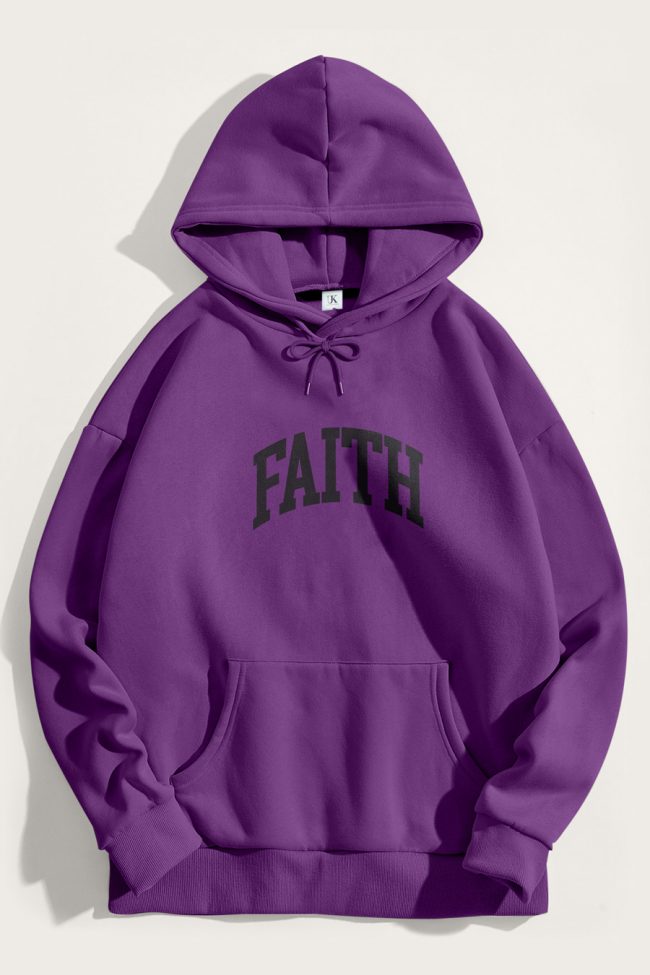 Faith Arc, Φούτερ με Κουκούλα σε Μωβ Χρώμα