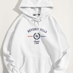 Beverly Hills Sports Club, Φούτερ με Κουκούλα σε Λευκό Χρώμα