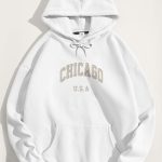 Chicago State, Φούτερ με Κουκούλα σε Λευκό Χρώμα