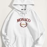 Monaco Royal, Φούτερ με Κουκούλα σε Λευκό Χρώμα