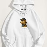 Cool Doodle, Φούτερ με Κουκούλα σε Λευκό Χρώμα