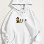 Elite Doodle, Φούτερ με Κουκούλα σε Λευκό Χρώμα