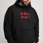 Mont Blanc Red, Φούτερ με Κουκούλα σε Μαύρο Χρώμα