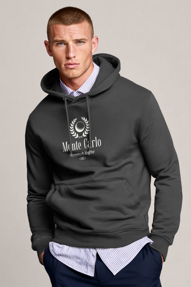 Monte Carlo Legacy, Φούτερ με Κουκούλα σε Iron Grey Χρώμα