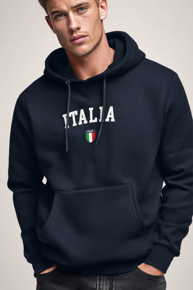 Italia Prime, Φούτερ με Κουκούλα σε Μπλε Χρώμα
