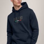 Milano Stripe Bold, Φούτερ με Κουκούλα σε Μπλε Χρώμα