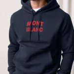 Mont Blanc Red, Φούτερ με Κουκούλα σε Μπλε Χρώμα