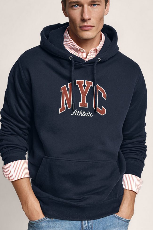 New York Athletic, Φούτερ με Κουκούλα σε Μπλε Χρώμα