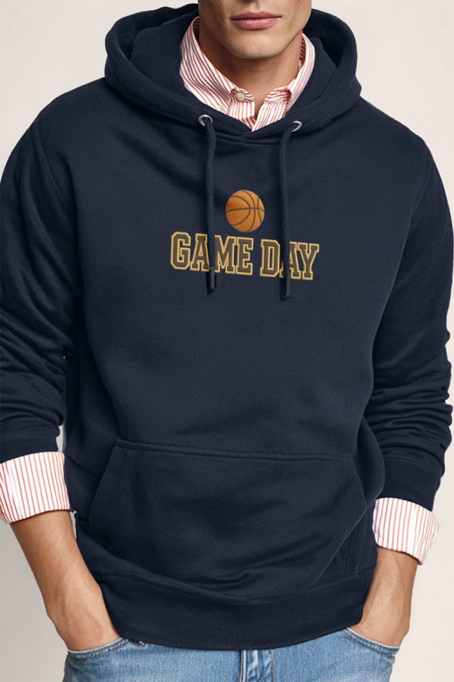Game Day Basket, Φούτερ με Κουκούλα σε Μπλε Χρώμα
