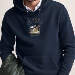 Alaska Eagle, Φούτερ με Κουκούλα σε Μπλε Χρώμα