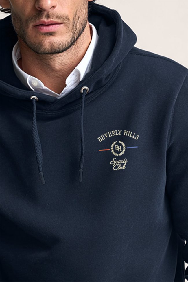 Beverly Hills Sports Club Mini, Φούτερ με Κουκούλα σε Μπλε Χρώμα