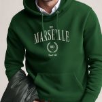 Marseille, Φούτερ με Κουκούλα σε Πράσινο Χρώμα