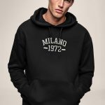 Milano Vintage, Φούτερ με Κουκούλα σε Μαύρο Χρώμα