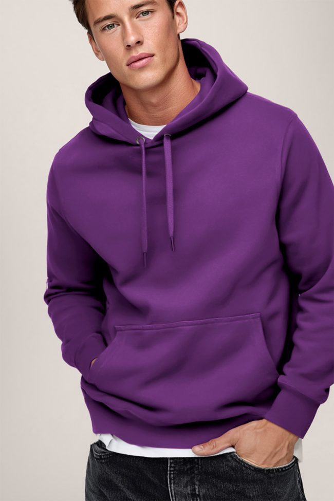 Essential Hoodie, Φούτερ με Κουκούλα σε Μωβ Χρώμα