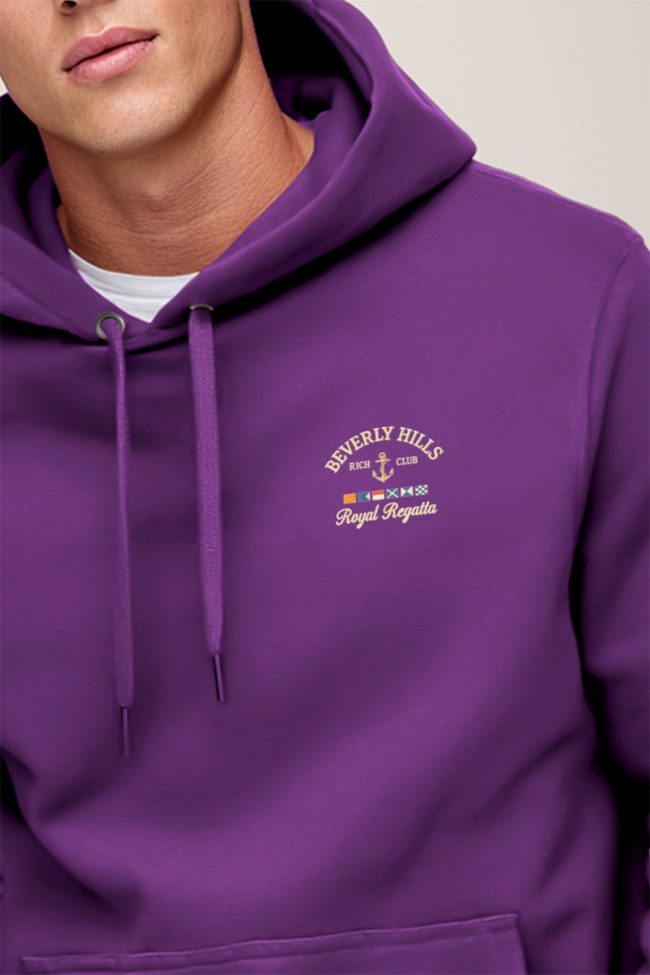 Beverly Hills Royal Regatta Mini, Φούτερ με Κουκούλα σε Μωβ Χρώμα