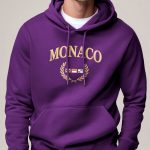 Monaco Royal, Φούτερ με Κουκούλα σε Μωβ Χρώμα